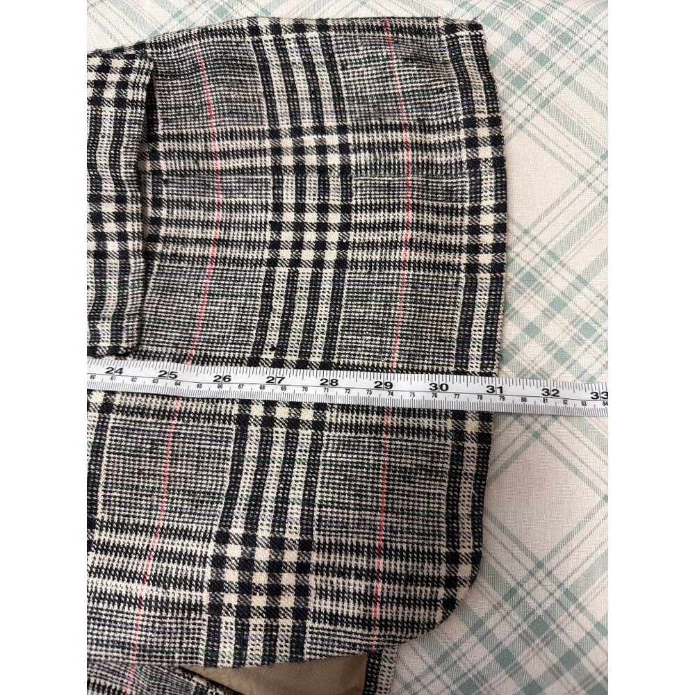 BOSS Hugo Boss Men's 42S Plaid Gray Plaid Wool Blazer Glen Check Sport Coat - Picture 16 of 16